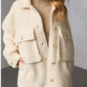 Vici Cream Teddy Jacket
